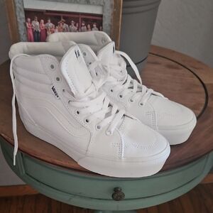 Vans White High-Top Sneakers Canvas Classic